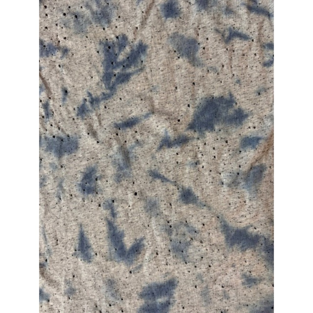 Guess Tie Dye T Shirt Mens XS Short Sleeve Crewneck White Blue Destroyed Holes - Picture 8 of 14